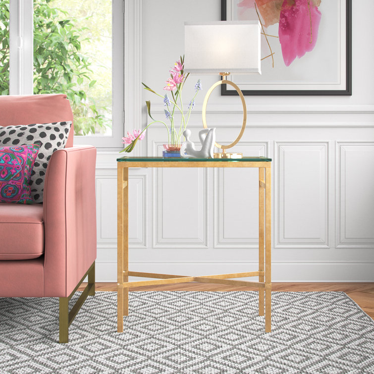 Willa Arlo Interiors Sharna 2 Piece Glass Top Living Room Table Set